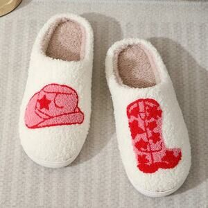 2/$30 NEW Pink Cowgirl Slippers